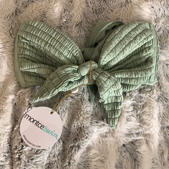 Montce Other - Montce Swim Pistache Scrunch Cabana Bikini Top S